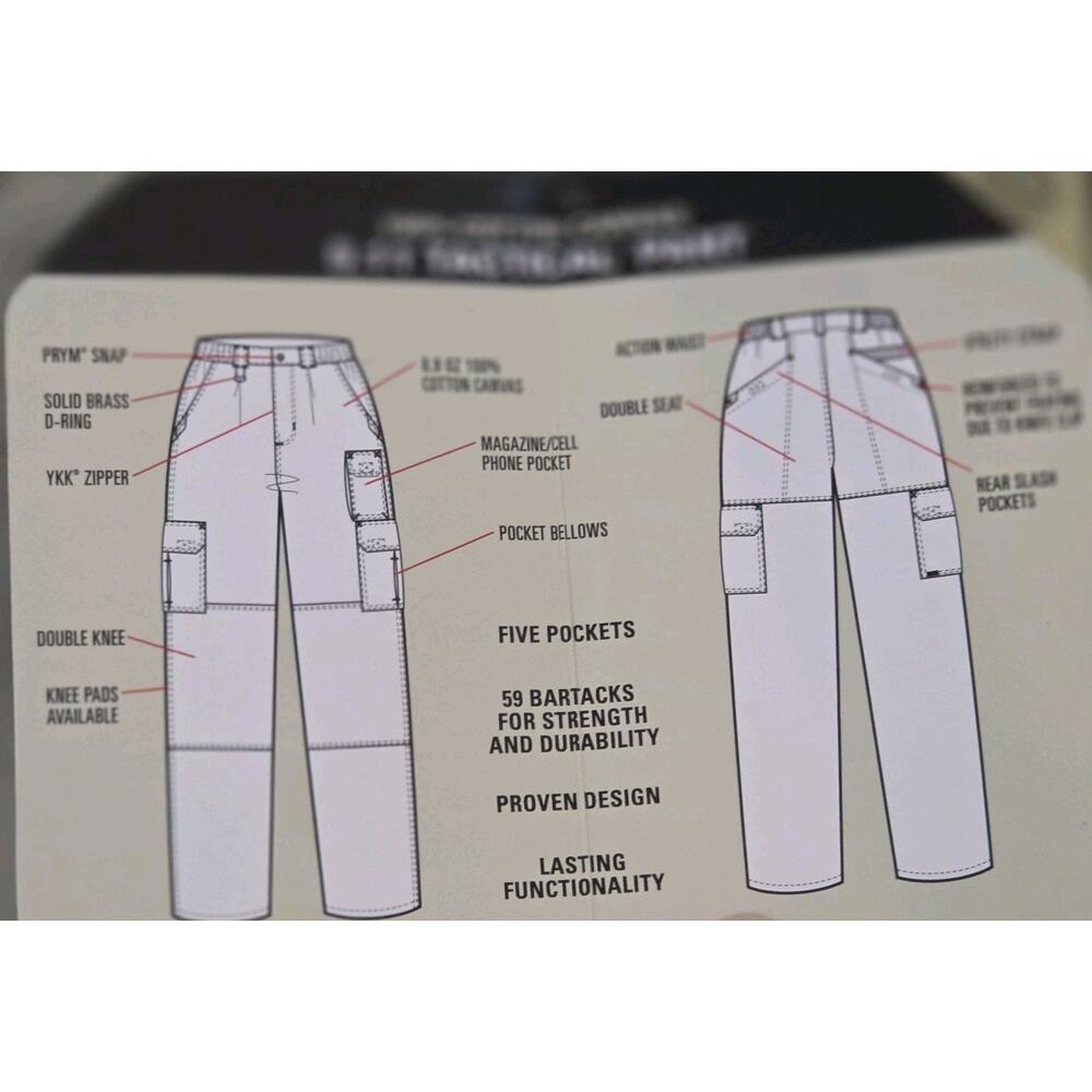 5.11 Tactical Stryke Pants 32x30 Women’s Size 12 Cargo Ripstop Utility Khaki NWT - Picture 5 of 13